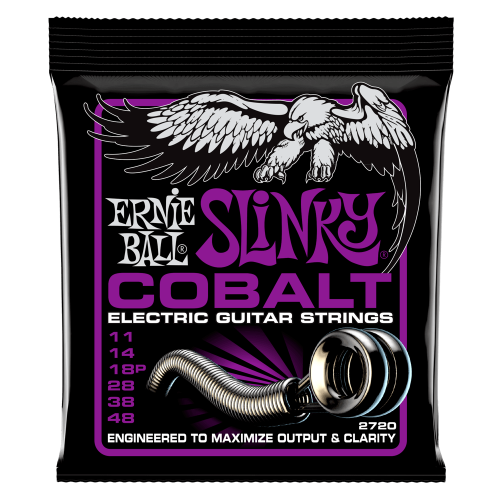 Ernie Ball Power Slinky Cobalt Electric Guitar Strings - 11-48 Gauge - P02720