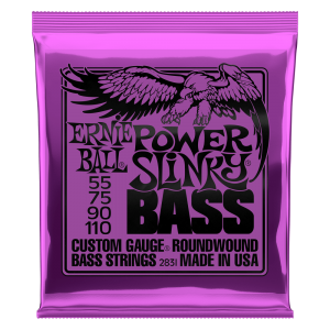 Ernie Ball Power Slinky Nickel Wound Electric Bass Strings - 55-110 Gauge - P02831