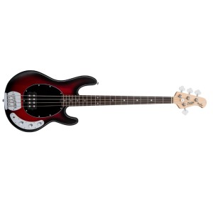Sterling by Music Man Stingray RAY4 Bass Guitar - Ruby Red Satin