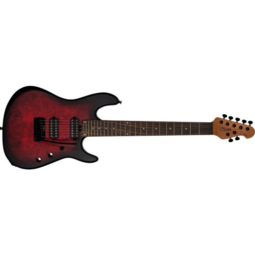 Sterling By Music Man 7-string Jason Richardson Signature Richardson7 Electric Guitar - Dark Scarlet Burst Satin