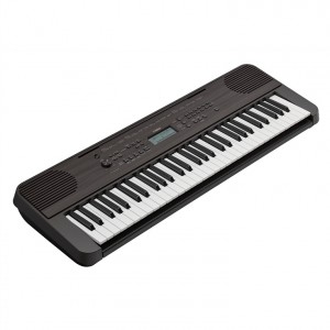 Bundle - Yamaha PSR-E360DW Portable Keyboard - Dark Walnut With Stand and Case