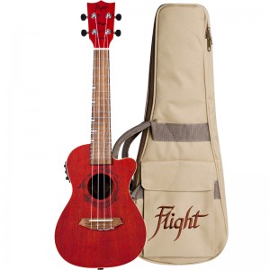 Flight DUC380 CEQ Coral Electro-Acoustic Concert Ukulele