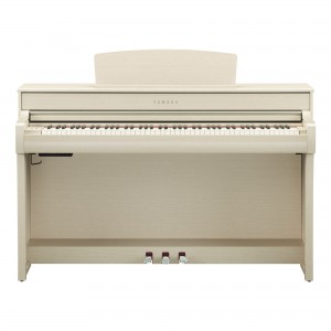 Yamaha Clavinova CLP-745WA Digital Upright Piano With Bench - White Ash