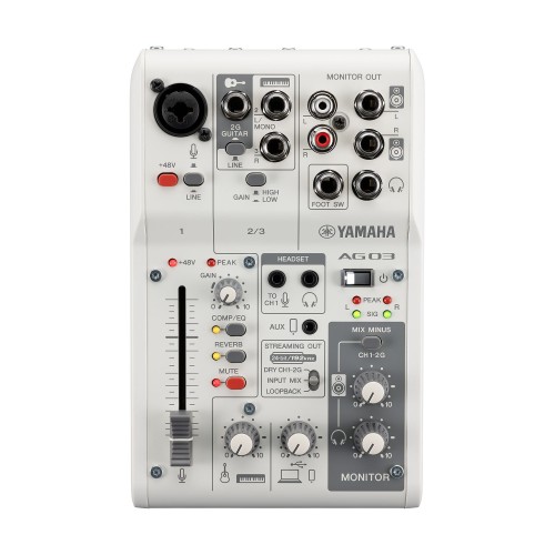 Yamaha AG03MK2 Live Streaming Mixer - White